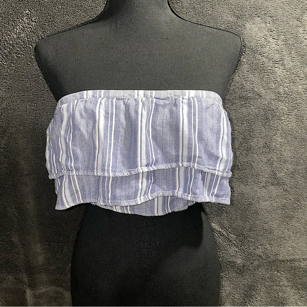HOLLISTER RUFFLE TUBE TOP - Picture 1 of 4